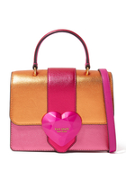 Jeweled Colorblock Top Handle Bag
